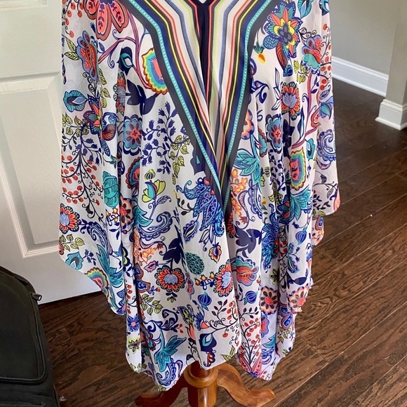 NWOT Milly for DesigNation Floral Caftan Tunic Top - Picture 3 of 9